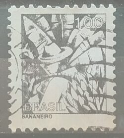 Selo Regular RHM 577 Profissao Bananeiro Banana Moldura FSF 1979 Circulado 4