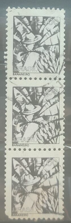 Selo Regular RHM 577 Profissao Bananeiro Banana Moldura FSF 1979 Terno Circulado 2