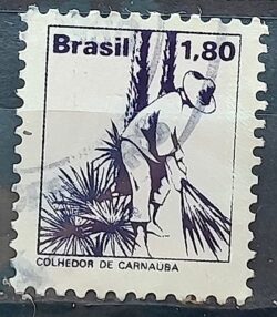 Selo Regular RHM 578 Profissao Cortador de Carnauba Moldura FSF 1979 Circulado 4