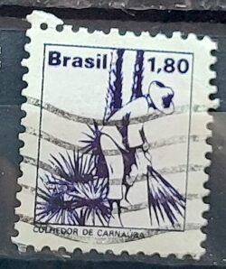 Selo Regular RHM 578 Profissao Cortador de Carnauba Moldura FSF 1979 Circulado 6