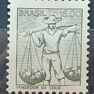 Selo Regular RHM 582 Profissao Vendedor de Coco Moldura FSF 1979