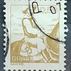 Selo Regular RHM 587 Profissao Gaucho Cavalo Com FSF 1979 Circulado 1