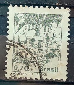 Selo Regular RHM 588 Profissao Quebra do Babacu Com FSF 1979 Circulado 4