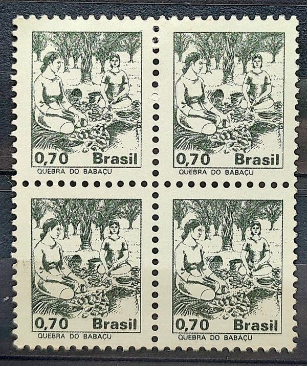 Selo Regular RHM 588 Profissao Quebra do Babacu Com FSF 1979 Quadra