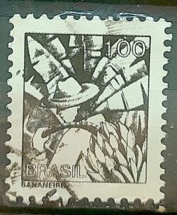Selo Regular RHM 590 Profissao Bananeiro Banana Com FSF 1979 Circulado 2