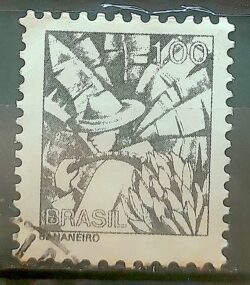 Selo Regular RHM 590 Profissao Bananeiro Banana Com FSF 1979 Circulado 3