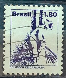 Selo Regular RHM 591 Profissao Cortador de Carnauba Com FSF 1978 Circulado 3