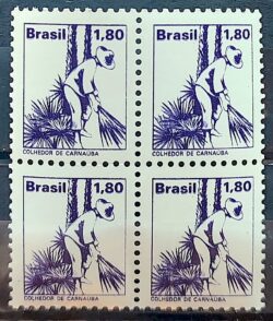 Selo Regular RHM 591 Profissao Cortador de Carnauba Com FSF 1978 Quadra