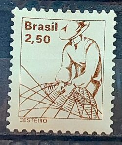 Selo Regular RHM 593 Profissao Cesteiro Com FSF 1979