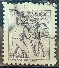 Selo Regular RHM 595 Profissao Cortador de Cana Acucar Com FSF 1979 Circulado 4