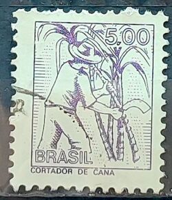 Selo Regular RHM 595 Profissao Cortador de Cana Acucar Com FSF 1979 Circulado 6