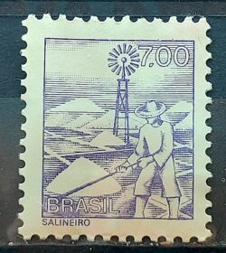 Selo Regular RHM 596 Profissao Salineiro Catavento Com FSF 1980 4