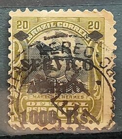 A 8 Selo Oficiais Aereo Hermes da Fonseca 1S-20 Sobrecarga 1927 Circulado 4