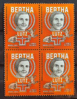 C 4173 Selo Mulheres Pioneiras das Ciencias Bertha Lutz Sapo Direito Biologia 2024 Quadra