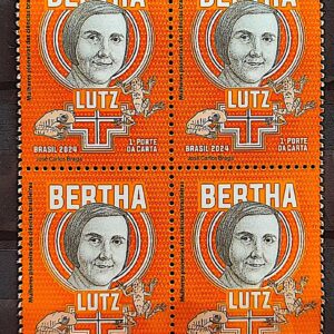 C 4173 Selo Mulheres Pioneiras das Ciencias Bertha Lutz Sapo Direito Biologia 2024 Quadra