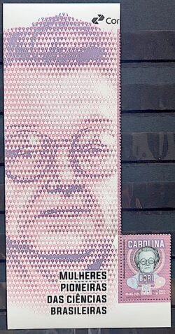 C 4174 Selo Mulheres Pioneiras das Ciencias Carolina Bori Psicologia 2024 Com Vinheta
