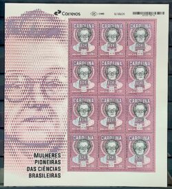C 4174 Selo Mulheres Pioneiras das Ciencias Carolina Bori Psicologia 2024 Folha