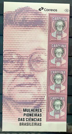 C 4174 Selo Mulheres Pioneiras das Ciencias Carolina Bori Psicologia 2024 Porta-Retrato