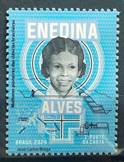 C 4175 Selo Mulheres Pioneiras das Ciencias Enedina Alves Engenharia 2024