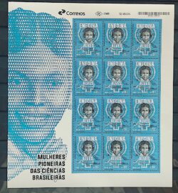C 4175 Selo Mulheres Pioneiras das Ciencias Enedina Alves Engenharia 2024 Folha