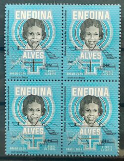 C 4175 Selo Mulheres Pioneiras das Ciencias Enedina Alves Engenharia 2024 Quadra