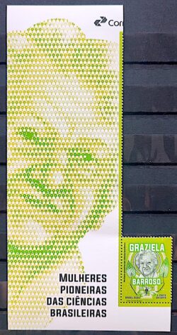 C 4176 Selo Mulheres Pioneiras das Ciencias Graziela Barroso Botanica 2024 Com Vinheta