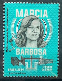 C 4177 Selo Mulheres Pioneiras das Ciencias Marcia Barbosa Fisica Agua 2024