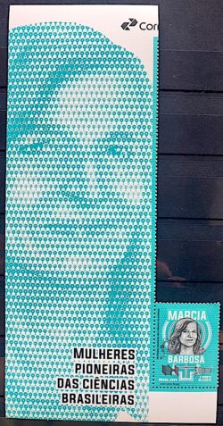 C 4177 Selo Mulheres Pioneiras das Ciencias Marcia Barbosa Fisica Agua 2024 Com Vinheta