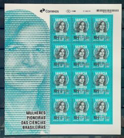 C 4177 Selo Mulheres Pioneiras das Ciencias Marcia Barbosa Fisica Agua 2024 Folha