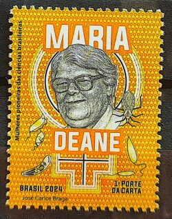 C 4178 Selo Mulheres Pioneiras das Ciencias Maria Deane Medica Protozoario 2024