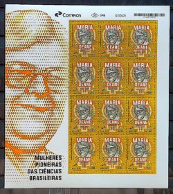 C 4178 Selo Mulheres Pioneiras das Ciencias Maria Deane Medica Protozoario 2024 Folha