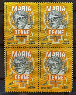 C 4178 Selo Mulheres Pioneiras das Ciencias Maria Deane Medica Protozoario 2024 Quadra