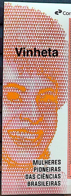 C 4179 Vinheta do Selo Mulheres Pioneiras das Ciencias Sonia Guimaraes Fisica Aviao Militar 2024