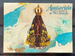 Folder P Nossa Senhora Aparecida Religiao 2017 e Selo Carimbo CBC SP
