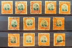 O 1 a 13 Selo Oficiais Afonso Pena 1906 Serie Completa Circulado 3