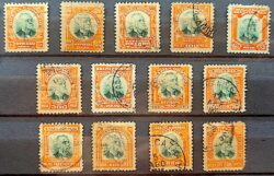 O 1 a 13 Selo Oficiais Afonso Pena 1906 Serie Completa Circulado 4