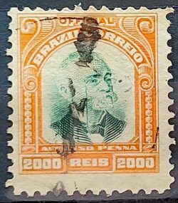 O 11 Selo Oficiais Afonso Pena 1906 2000 Reis Circulado 1