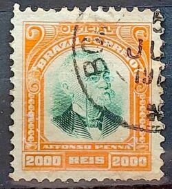 O 11 Selo Oficiais Afonso Pena 1906 2000 Reis Circulado 4