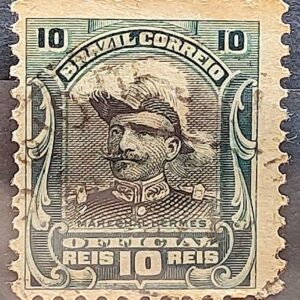 O 14 Selo Oficiais Hermes da Fonseca 1913 10 Reis Circulado 1