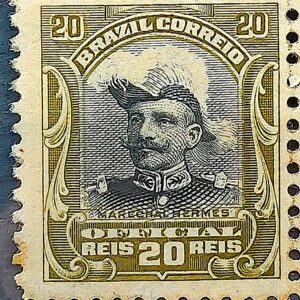 O 15 Selo Oficiais Hermes da Fonseca 1913 20 Reis