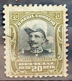 O 15 Selo Oficiais Hermes da Fonseca 1913 20 Reis Circulado 1