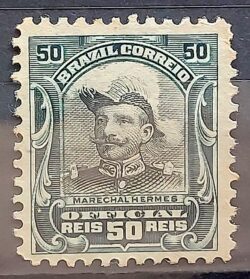 O 16 Selo Oficiais Hermes da Fonseca 1913 50 Reis 1