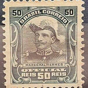 O 16 Selo Oficiais Hermes da Fonseca 1913 50 Reis 3