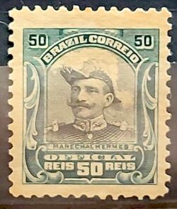 O 16 Selo Oficiais Hermes da Fonseca 1913 50 Reis 4