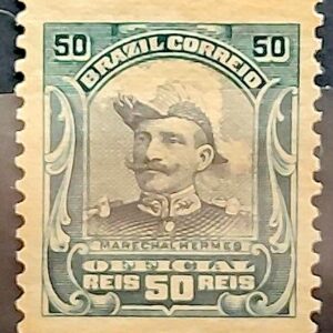 O 16 Selo Oficiais Hermes da Fonseca 1913 50 Reis 4