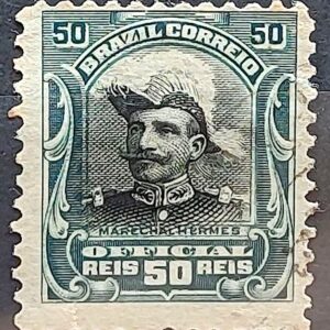 O 16 Selo Oficiais Hermes da Fonseca 1913 50 Reis Circulado 2