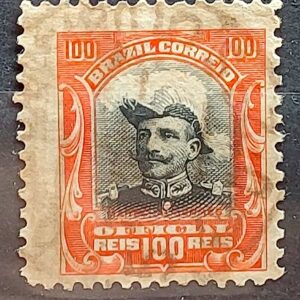 O 17 Selo Oficiais Hermes da Fonseca 1913 100 Reis Circulado 1