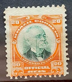 O 2 Selo Oficiais Afonso Pena 1906 20 Reis 2