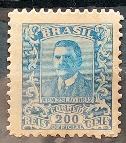 O 33 Selo Oficiais Wenceslao Bras 1919 200 Reis 1