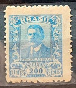 O 33 Selo Oficiais Wenceslao Bras 1919 200 Reis 3